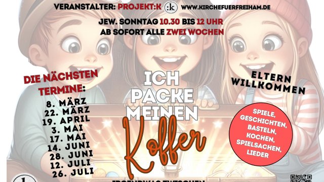 „Ich packe meinen Koffer“ (Spielgruppe/Kindergottesdienst)