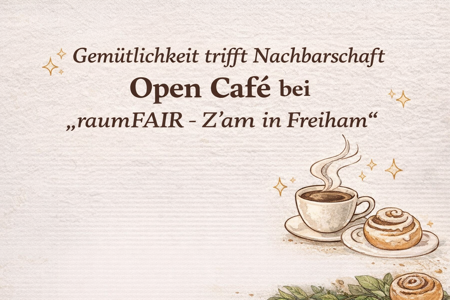 Open Cafe in Freiham: Kuchen, Kaffee und gute Nachbarschaft